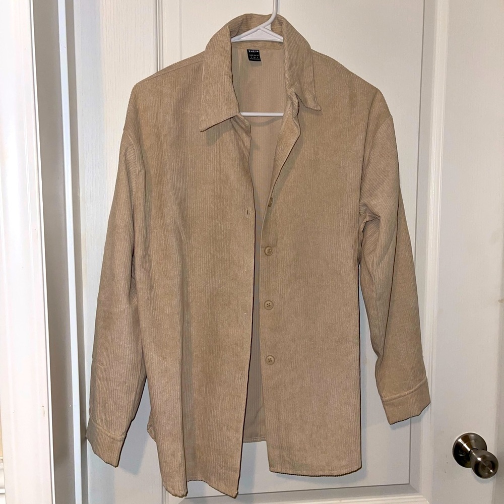 New Shein Beige Button Up